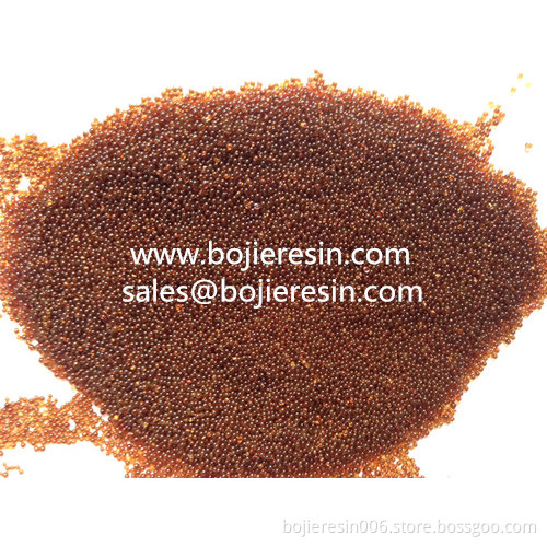 Ion exchange resin for bio-diesel purification